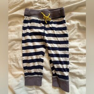 Baby Boden Navy and White Striped Joggers